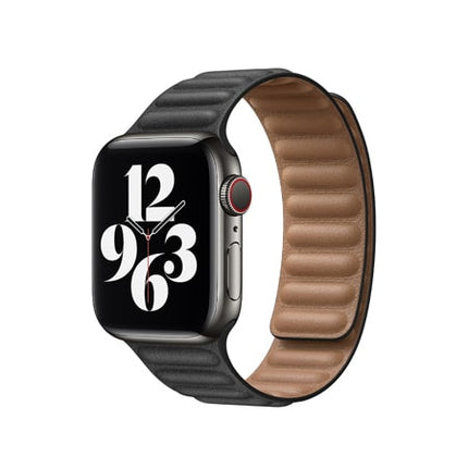 Apple Lederarmband Schwarz 44mm (M/L)
