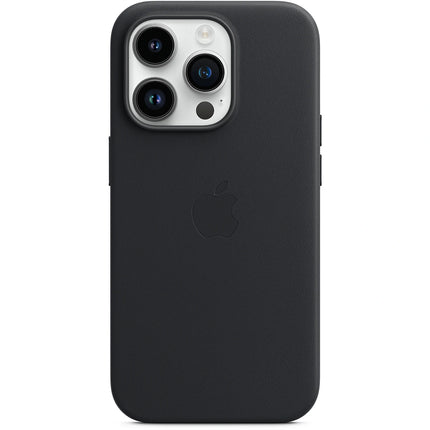 Iphone 14 pro Lederhülle Mitternachtsschwarz