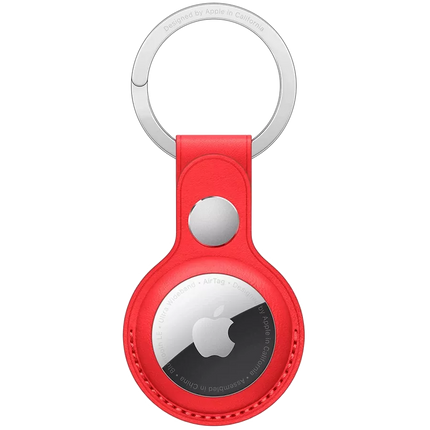 Apple AirTag Schlüsselanhänger Leder Rot