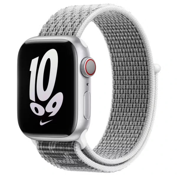 Apple Nike Sport Loop für Apple Watch 41 mm – Summit White/Schwarz