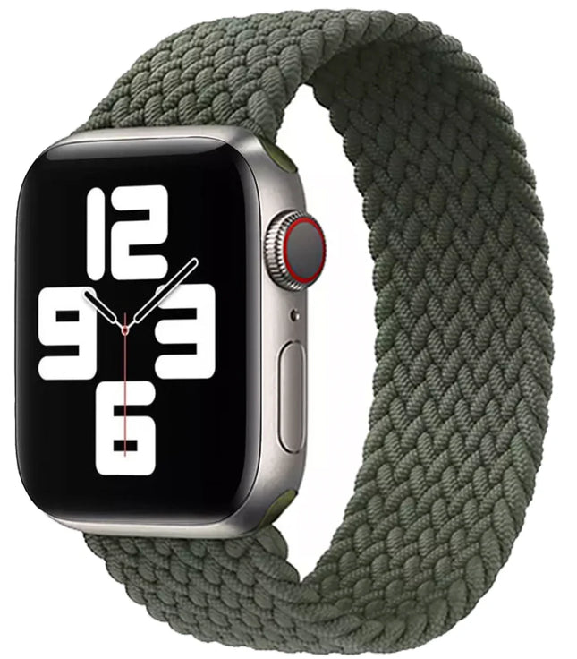 Gewebtes Apple Watch-Armband in grüner Farbe
