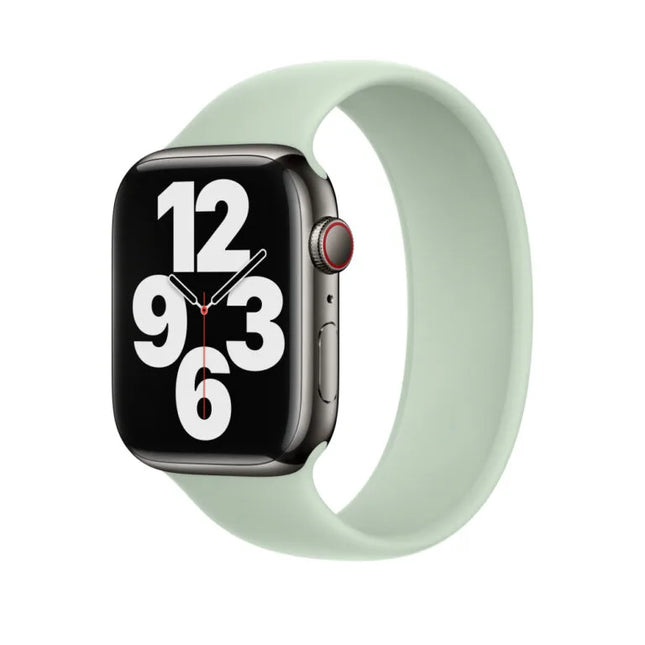 Apple Silikon Solo Loop Armband - Mineralgrün