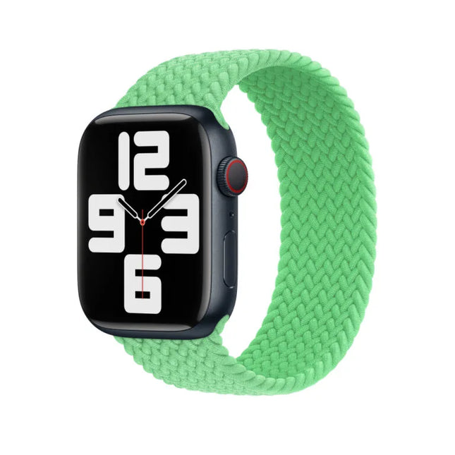 Geflochtenes Solo-Armband für Apple Watch – Grün