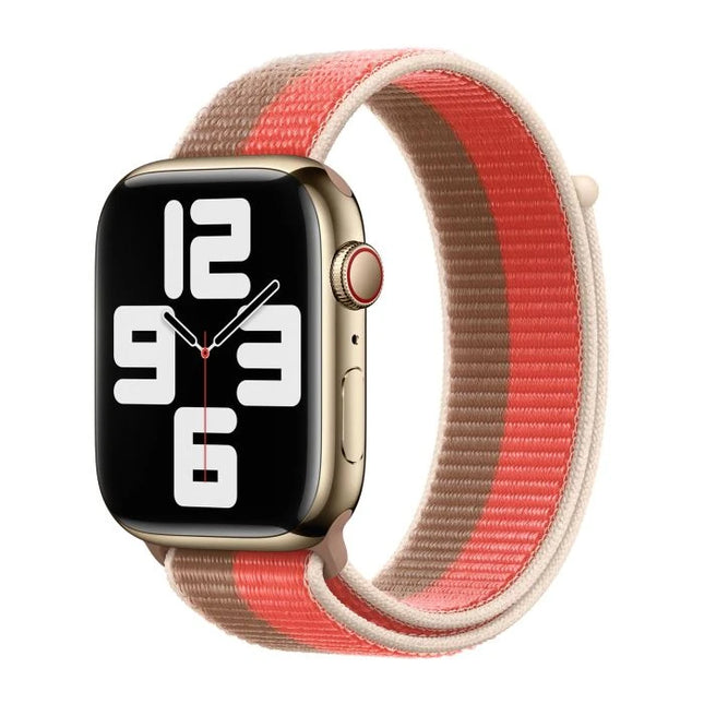 Apple Watch Sportarmband mit Klettverschluss | rosa | Beige