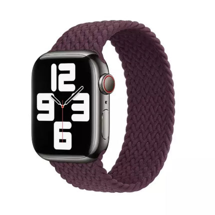 Geflochtenes Solo-Armband für die Apple Watch – Kirschrot