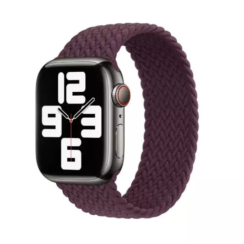 Geflochtenes Solo-Armband für die Apple Watch – Kirschrot