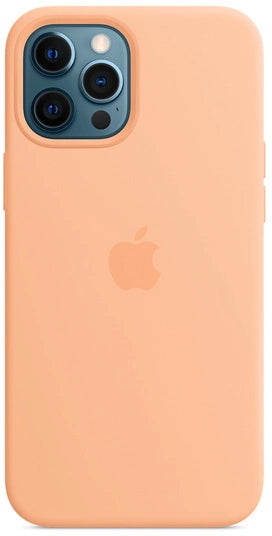 Apple Silikon Back Cover MagSafe für iPhone 12 Pro Max – Pastellorange
