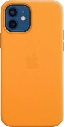 Apple Leder Case mit MagSafe für iPhone 12 und 12 Pro - Orange