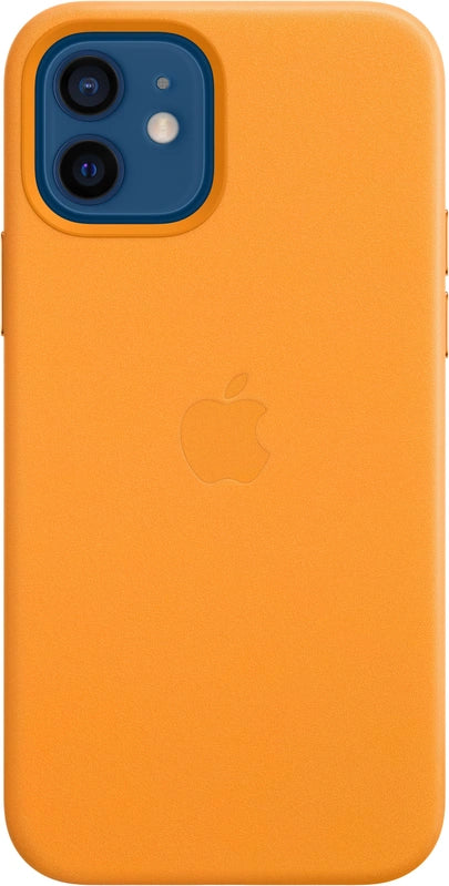 Apple Leder Case mit MagSafe für iPhone 12 und 12 Pro - Orange