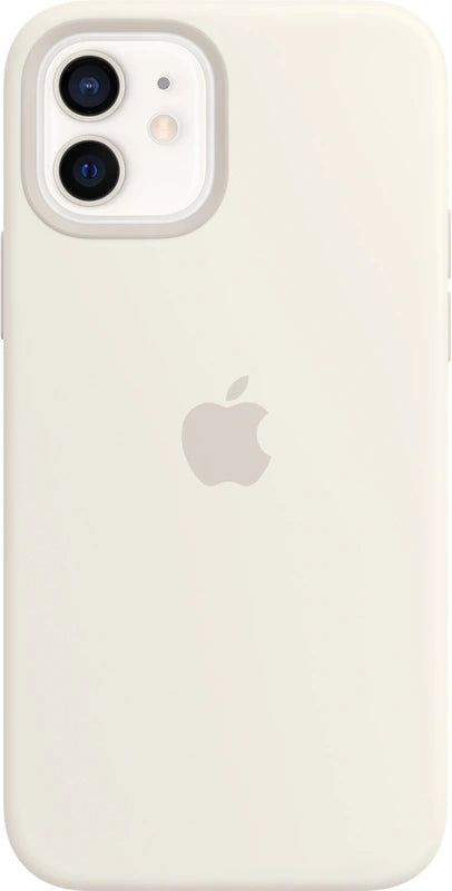 Apple Silikon Case mit MagSafe für iPhone 12 und iPhone 12 Pro – Weiß