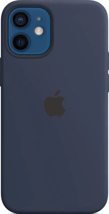 Apple Silikon Case mit MagSafe für iPhone 12 Mini – Dunkelmarineblau