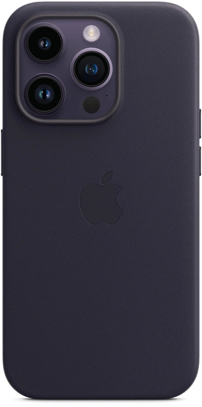 iPhone 14 Pro – Tintenblaue Leder-Telefonhülle