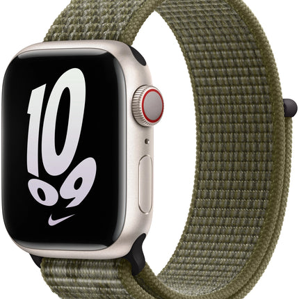Apple Watch Nike Sport Loop 41 mm – Sequoia/Reines Platin