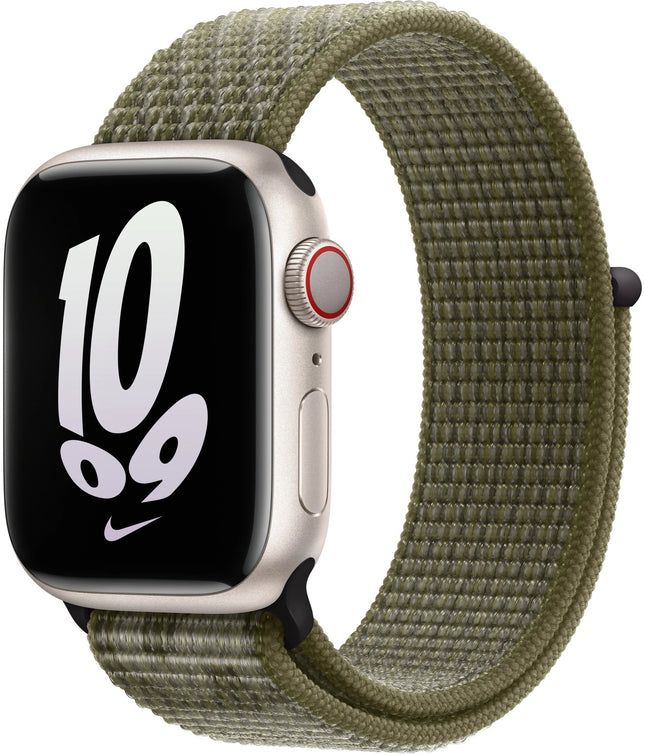 Apple Watch Nike Sport Loop 41 mm – Sequoia/Reines Platin