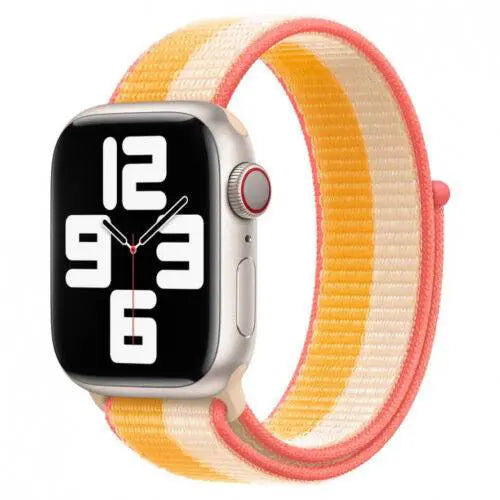 Sportarmband für die Apple Watch in Gelb und Weiß